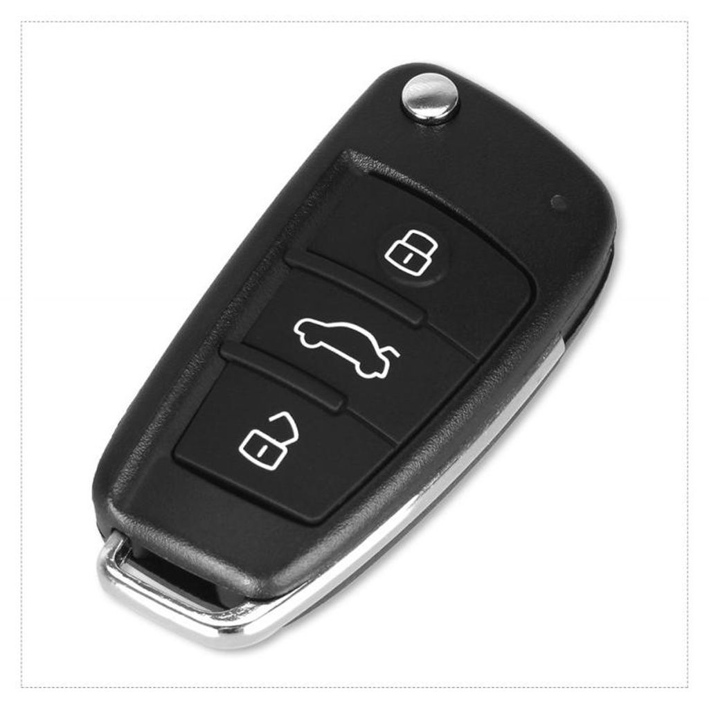 Techstar -Autoschlüsselgehäuse, kompatibel mit Audi A4, A3, A6, A8, TT, Q7, 3 Tasten