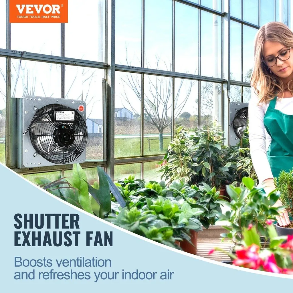 Ventilateur extracteur à volet pour aération murale 254mm