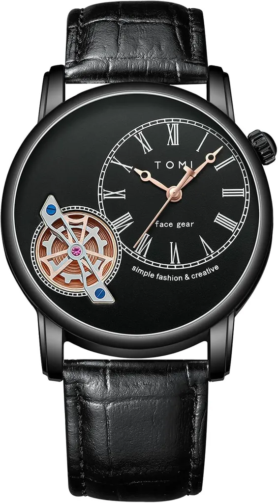 Orologio Uomo Numeri Romani Scheletrato - Pelle 3 ATM Elegante