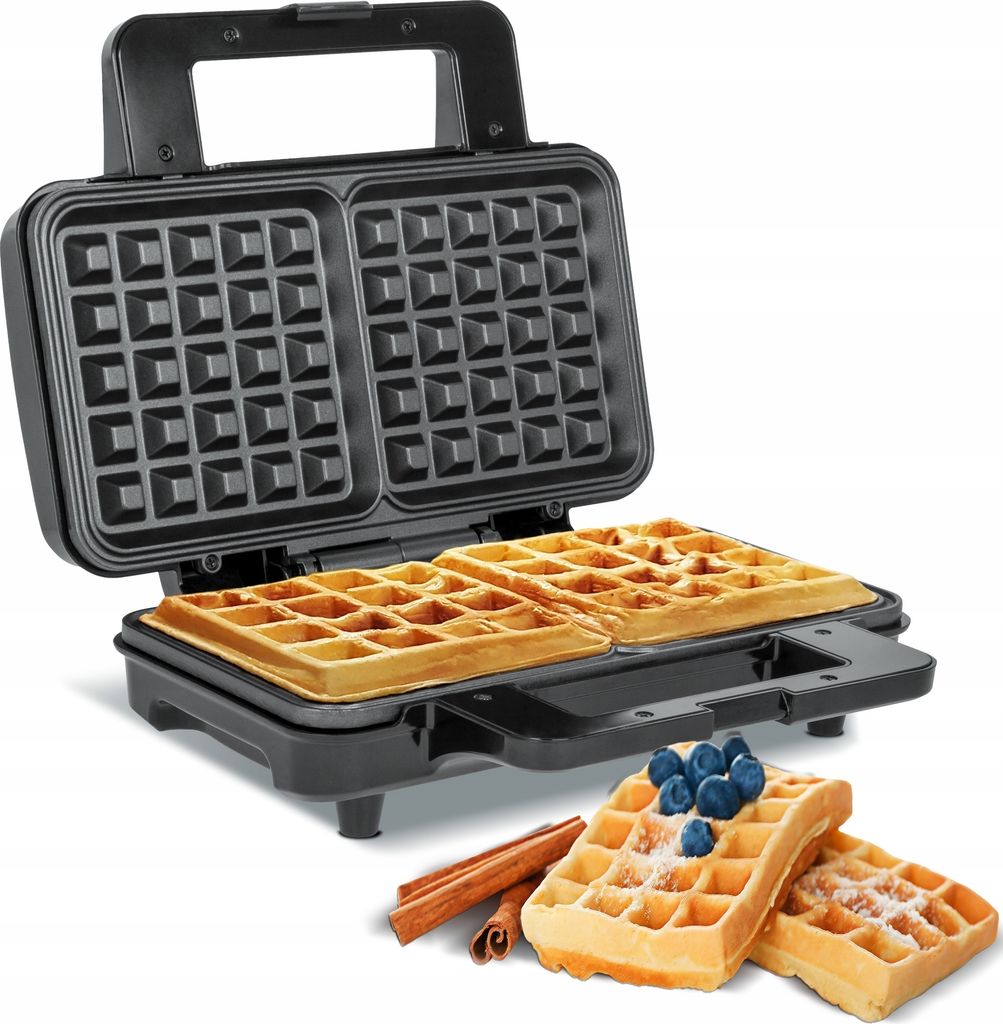 Waffeleisen für 2 Waffelquadrate 1000W Teesa TSA3225 POWERFUL LARGE Waffeln