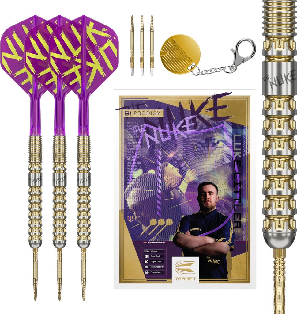 Target Darts Luke Littler Prodigy Steeldarts 23G - Tungsten Dartpfeile