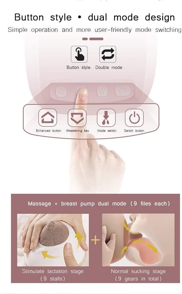 Elektrische MILCHPUMPE Brustpumpe Babymilch Abpumpen Stillen Massage BPA 0% 