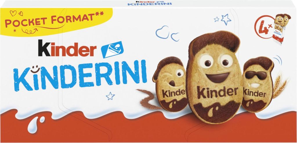 Kinder Kinderini 100 g - 4× 25 g knusprige Kinder‑Kekse mit Produktbild 
