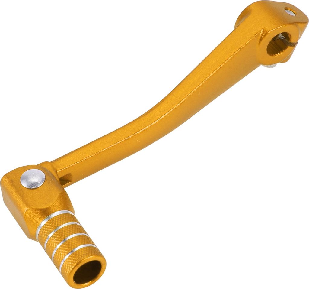 Klappbarer Motorrad-Gangschalthebel Für Bosuer 125 Aluminiumlegierung Pedal Schalthebelarm Goldton Kopf Mit Silberton Ring