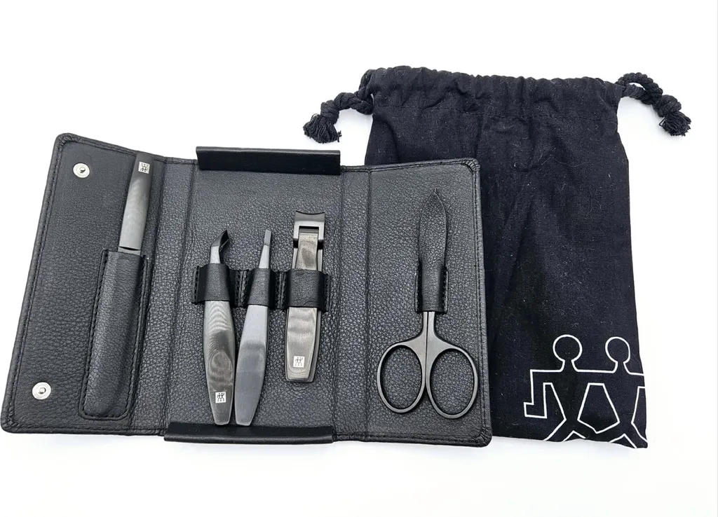 Zwilling Manicure Set 5 pièces en cuir noir haute qualité de précision