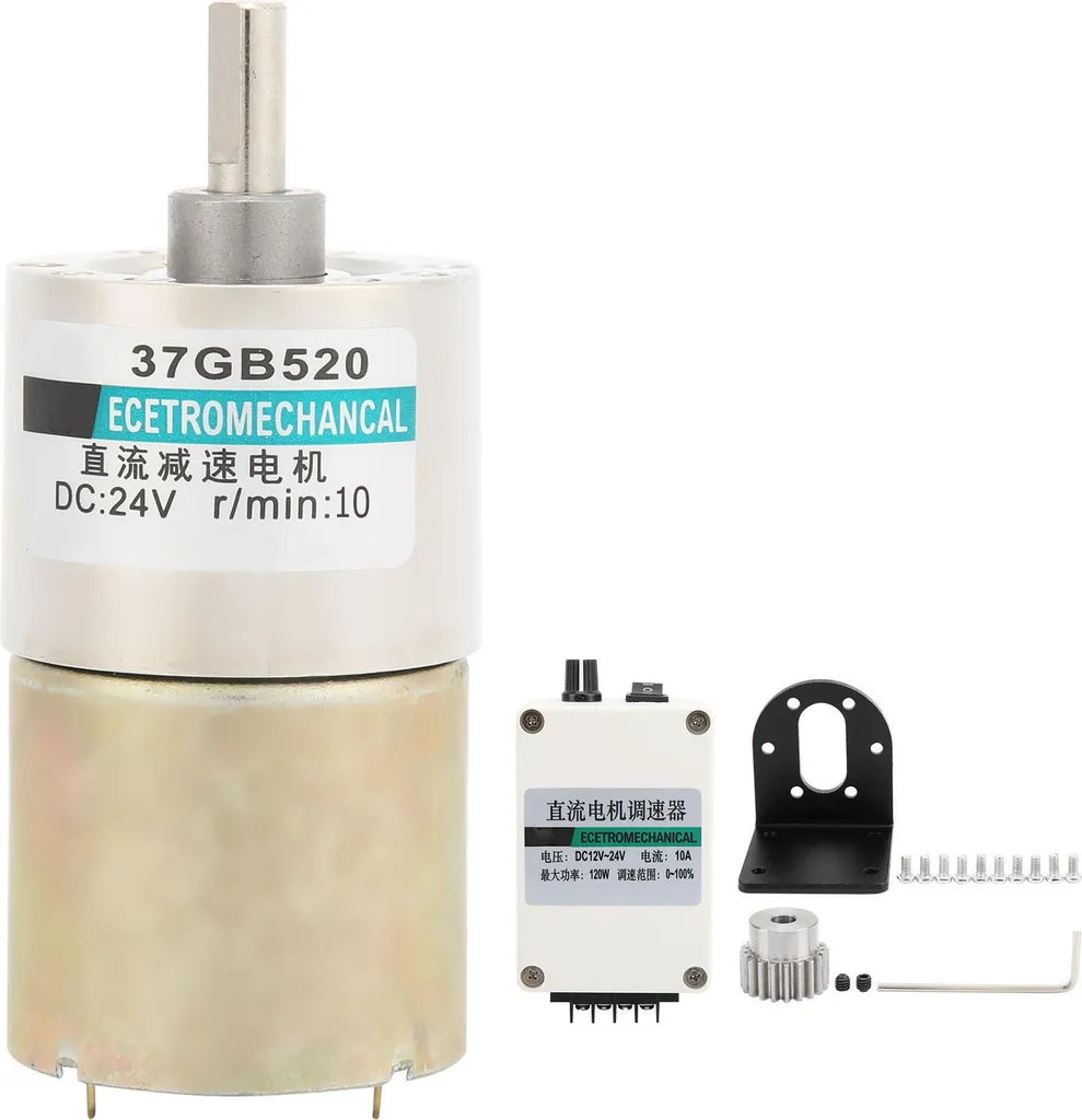 Moteur 24V 10 tr/min régulé pour corriger les saccades de machine CNC