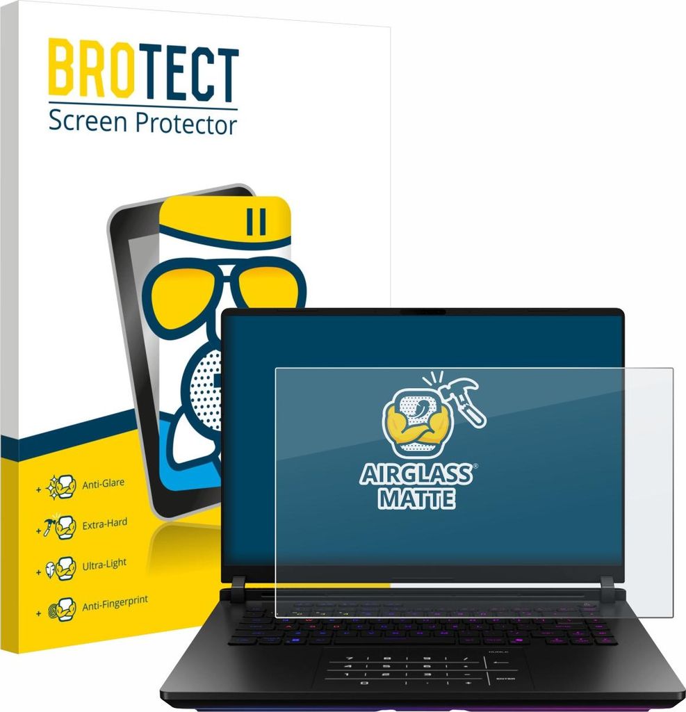 BROTECT Entspiegelungs Schutzglas für ASUS ROG Strix SCAR 18 2025 Schutzfolie Panzer Folie Glas Display Schutz matt