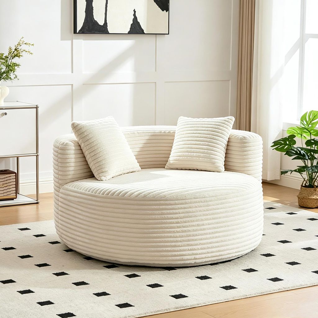 Pohovka "Sitzsack" 110 cm, potažená kvalitní tkaninou Obrázek produktu 