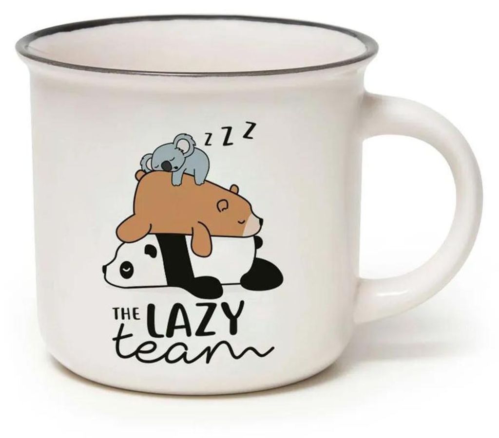Legami Cup-Puccino Mug Lazy Team, Kaffeetasse, Tasse, Becher, New Bone China, 350 ml, CUP0018