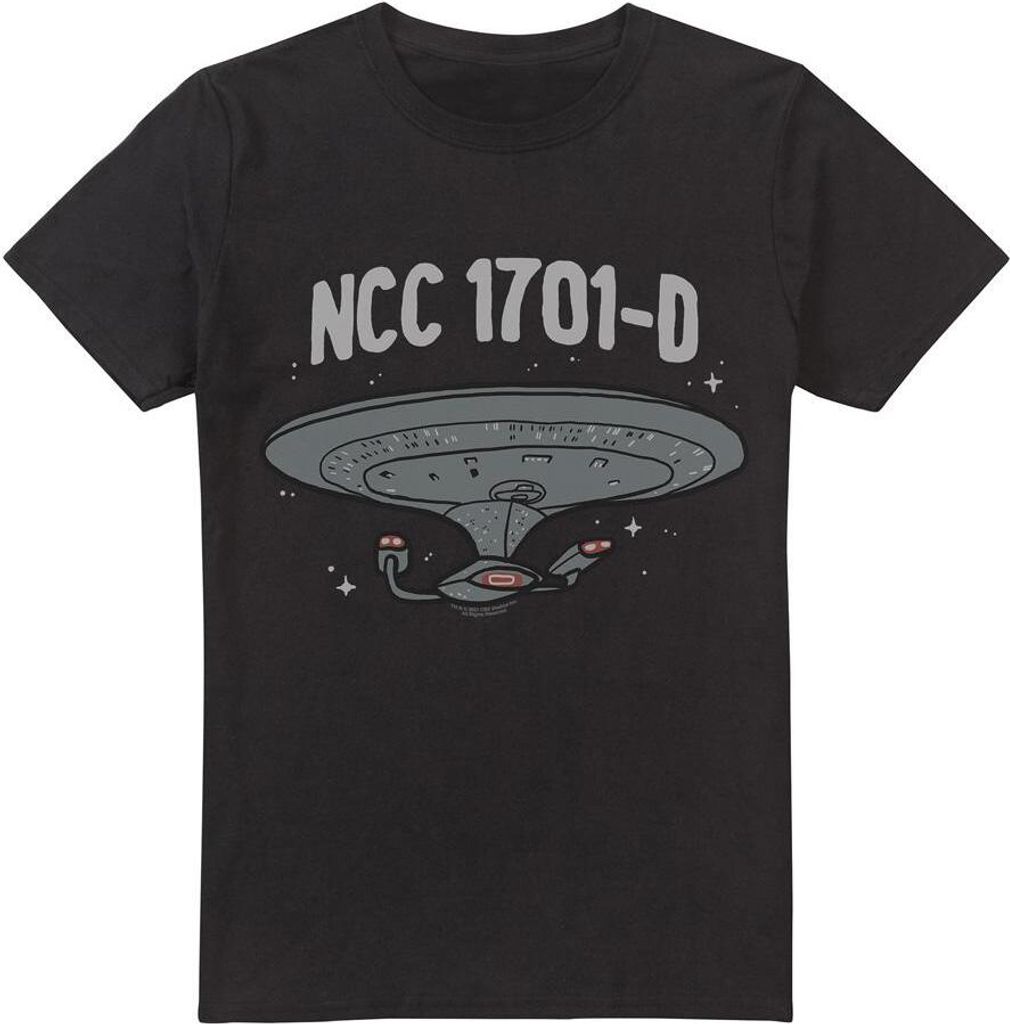 Star Trek - "The Next Generation" T-Shirt für Herren TV5643 (XXL) (Schwarz)