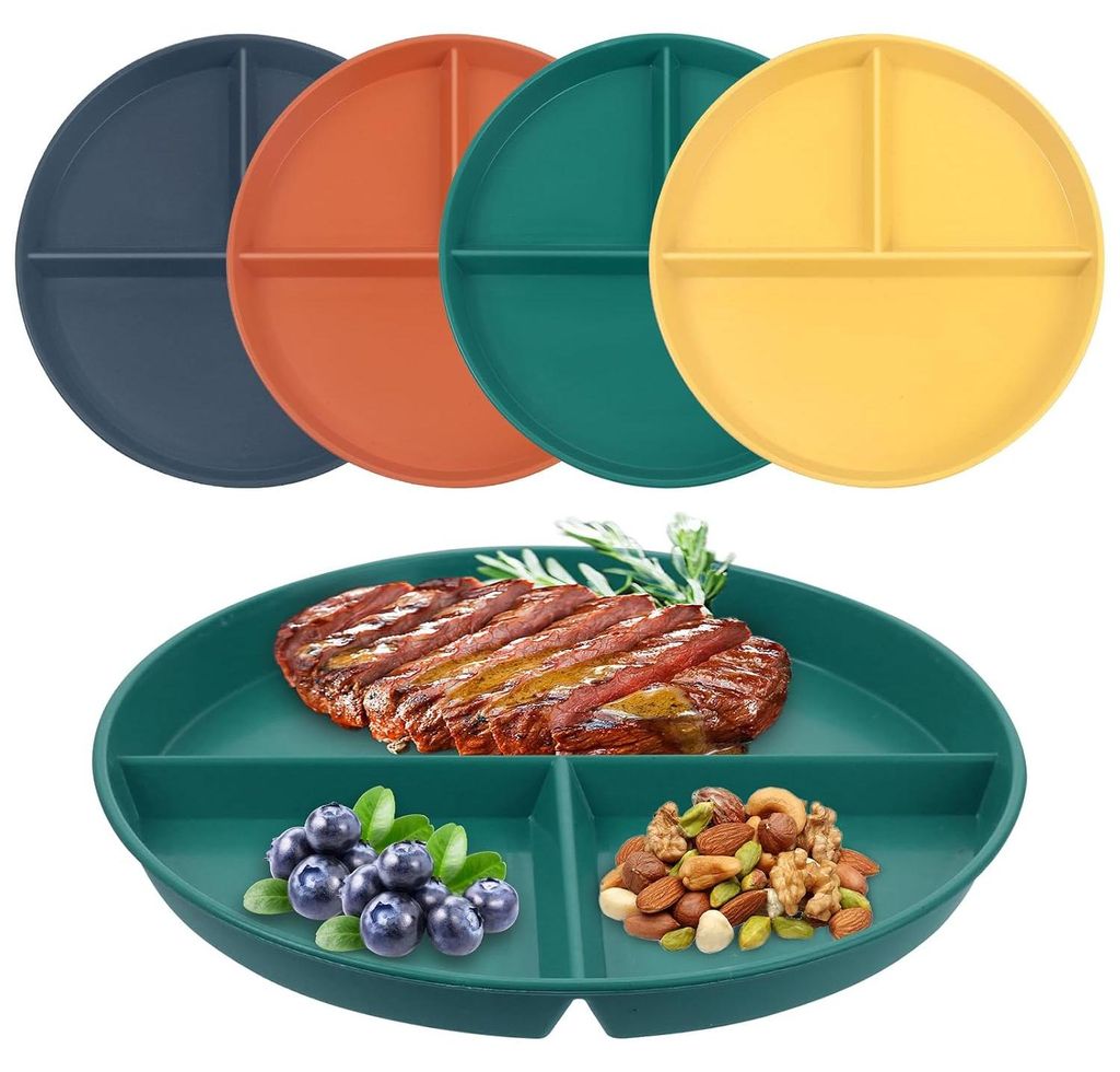 TRANKIELO® - 4 kusů nerozbitelných dietních talířů – pro Obrázek produktu 