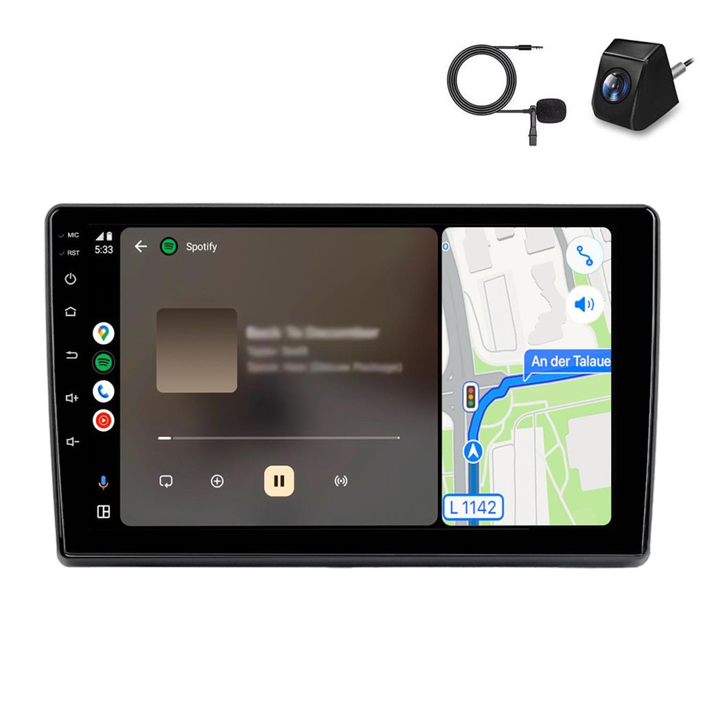 Autoradio Rückfahrkamera für Fiat Ducato Peugeot Boxer Citroen Jumper 2006-2025 2Din Android Radio Carplay Navi WIFI DSP GPS DAB Bluetooth 2+64GB