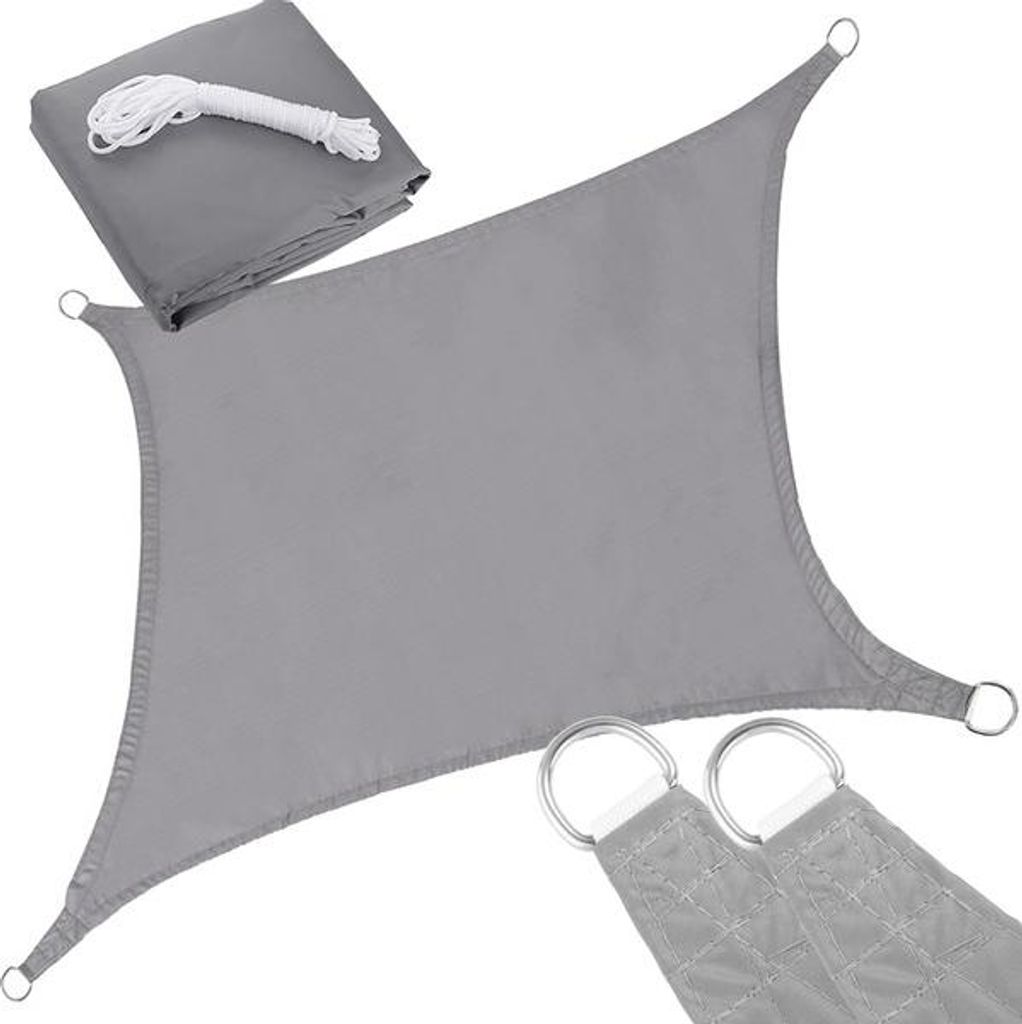 Verk 01703 Sonnenschutzplane 3 x 2 m, grau Produktbild 