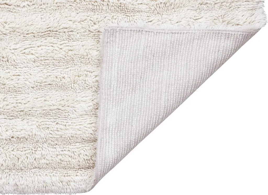 Petit tapis de salon en laine blanche Dunes - Décoration scandinave