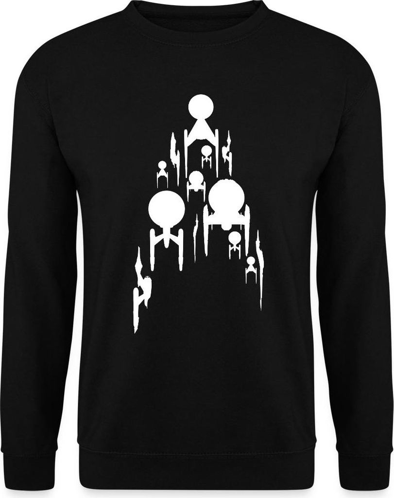 Spreadshirt Star Trek Discovery Raumschiff Uni Pullover, L, Schwarz