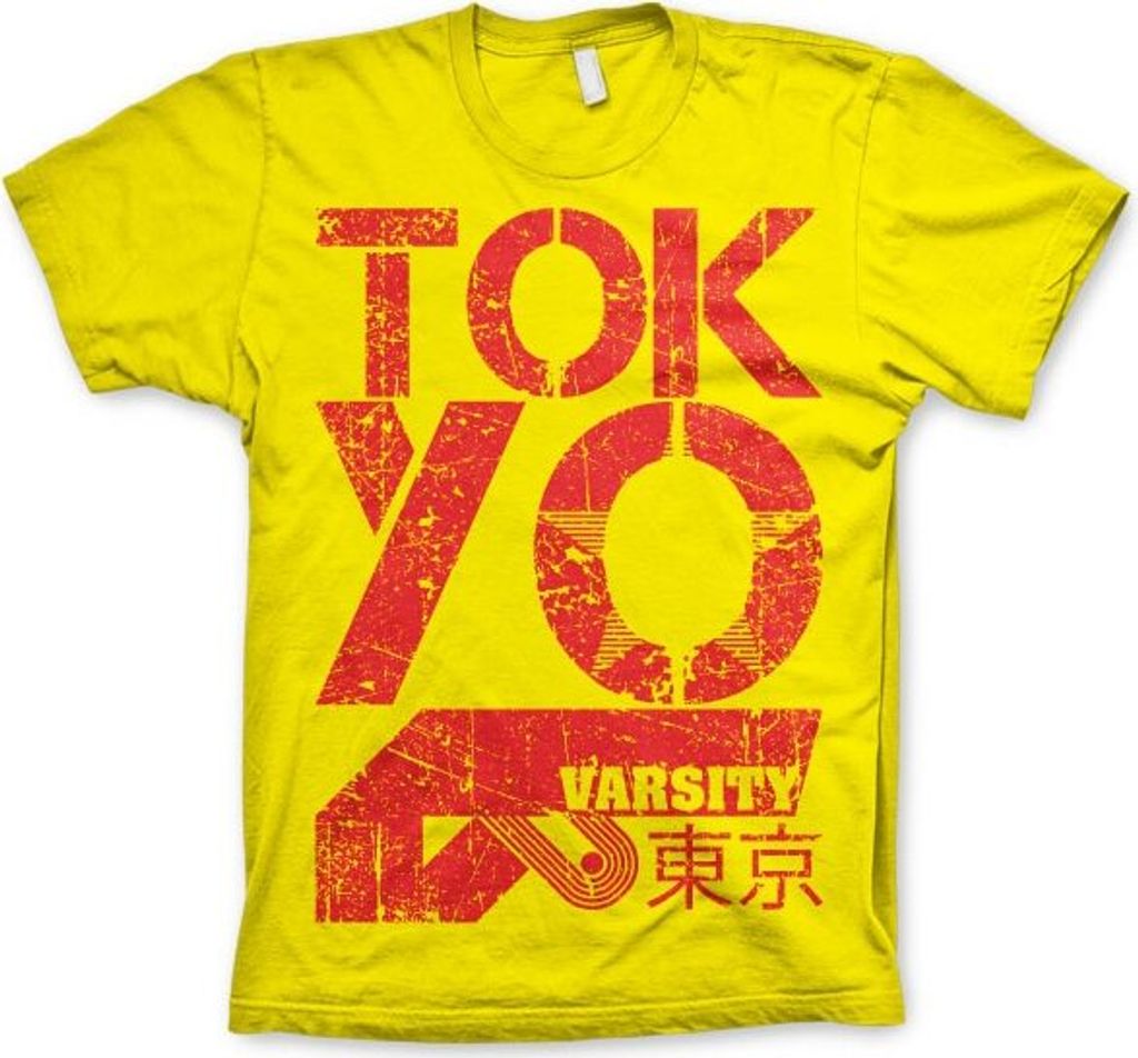 Tokyo Varsity T-Shirt - Medium - Yellow
