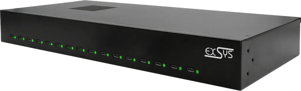 Chargeur Multi-Ports USB-C 480W Station de Recharge 16 Sorties Exsys