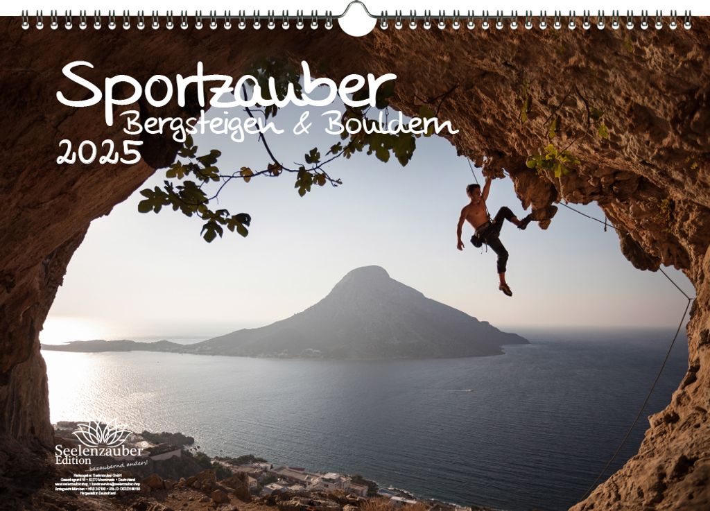 Sportzauber Bergsteigen & Bouldern DIN A3 Kalender für 2025 Berge und wandern - Seelenzauber