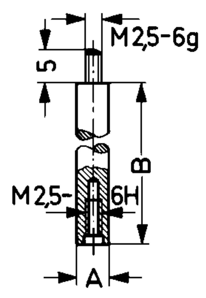 Verlängerungsstück für Messeinsatz 80mm KÄFER