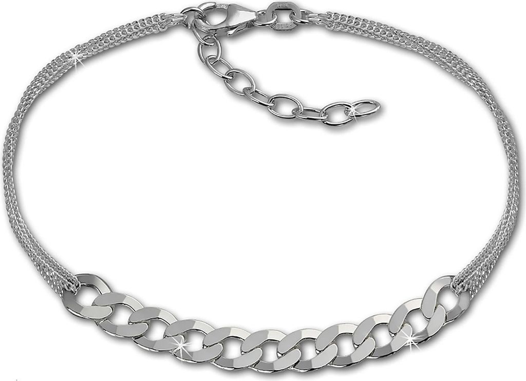 SilberDream Damen-Armband Fantasie 925 Silber poliert 18cm silber SDA2148J