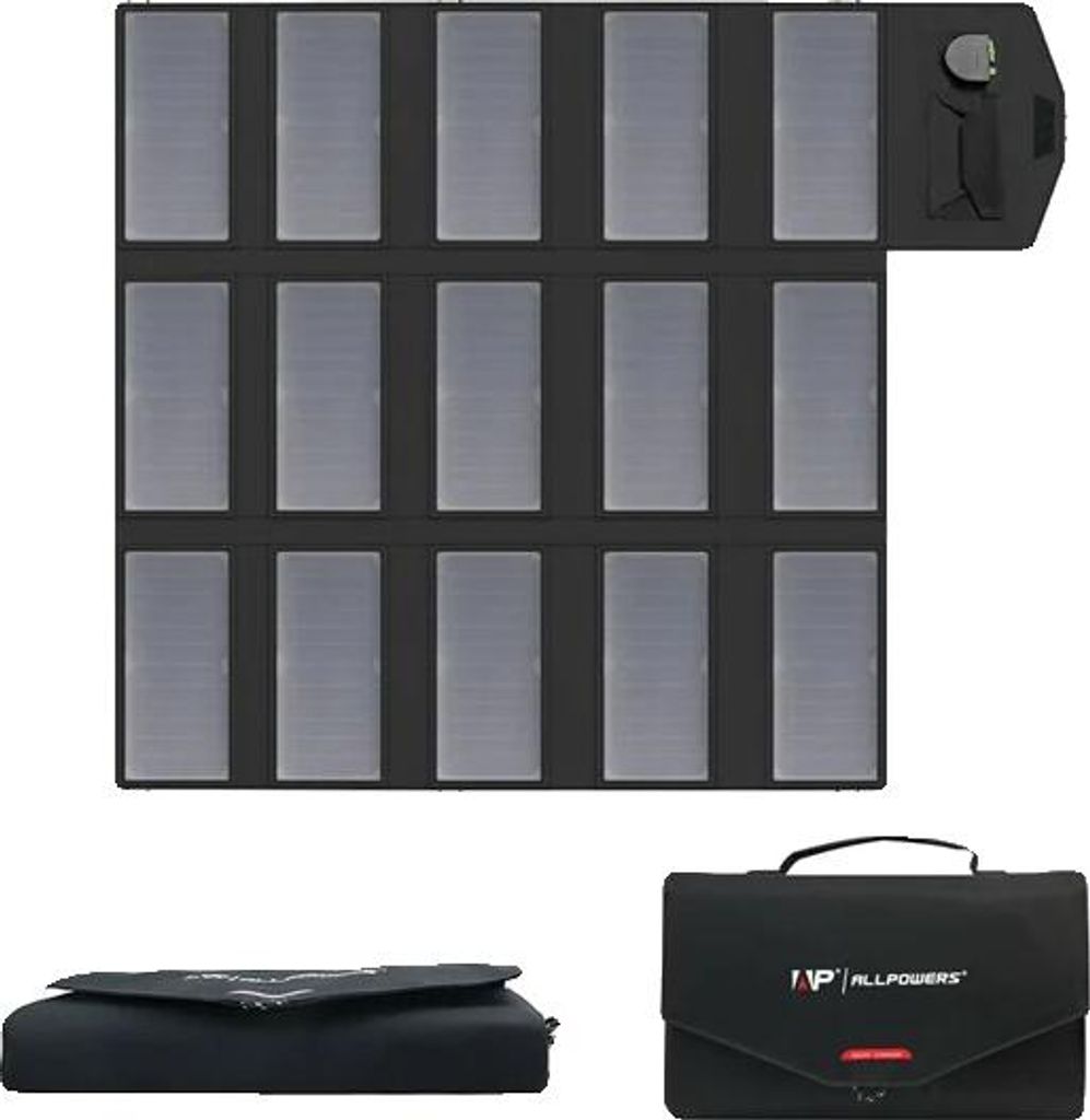 Solarpanel, faltbares Design, hohe Effizienz, Schwarz