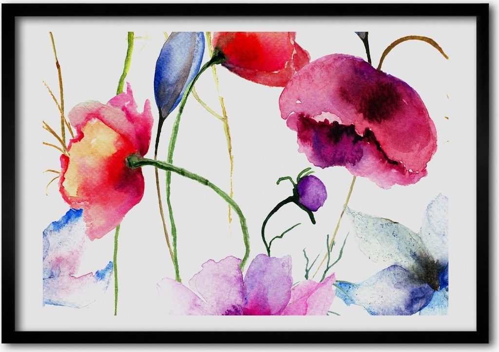 Bild - Bilder - Bilderrahmen - 70 cm x 50 cm - MDF-Rahmen, Wandkunst Maki