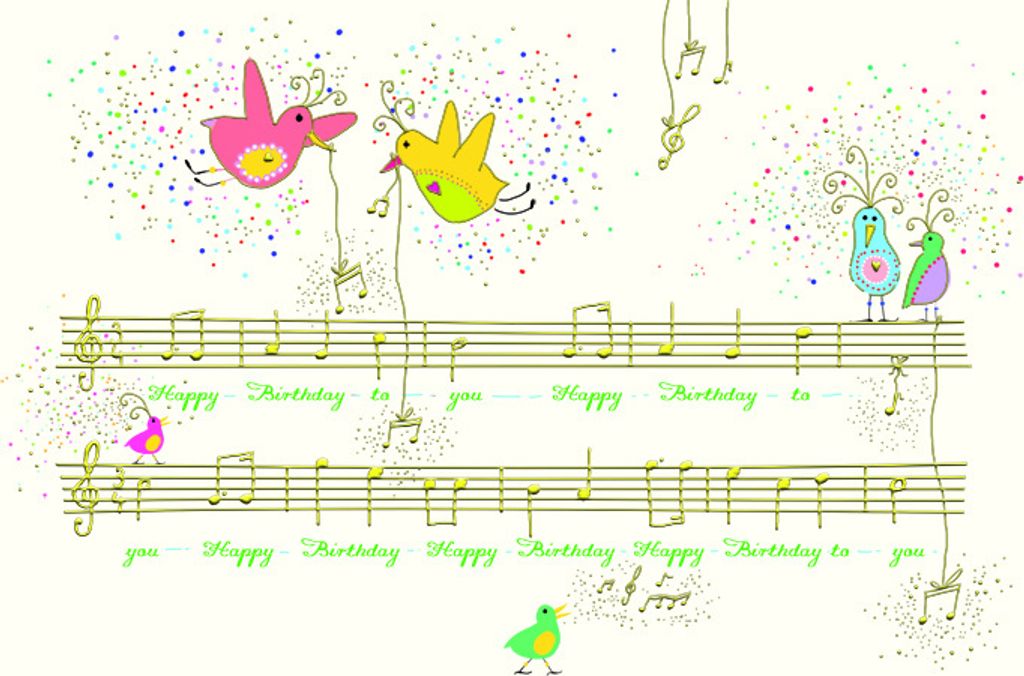 Geburtstag`s Art - Glückwunschkarte im Format 11,5 x 17