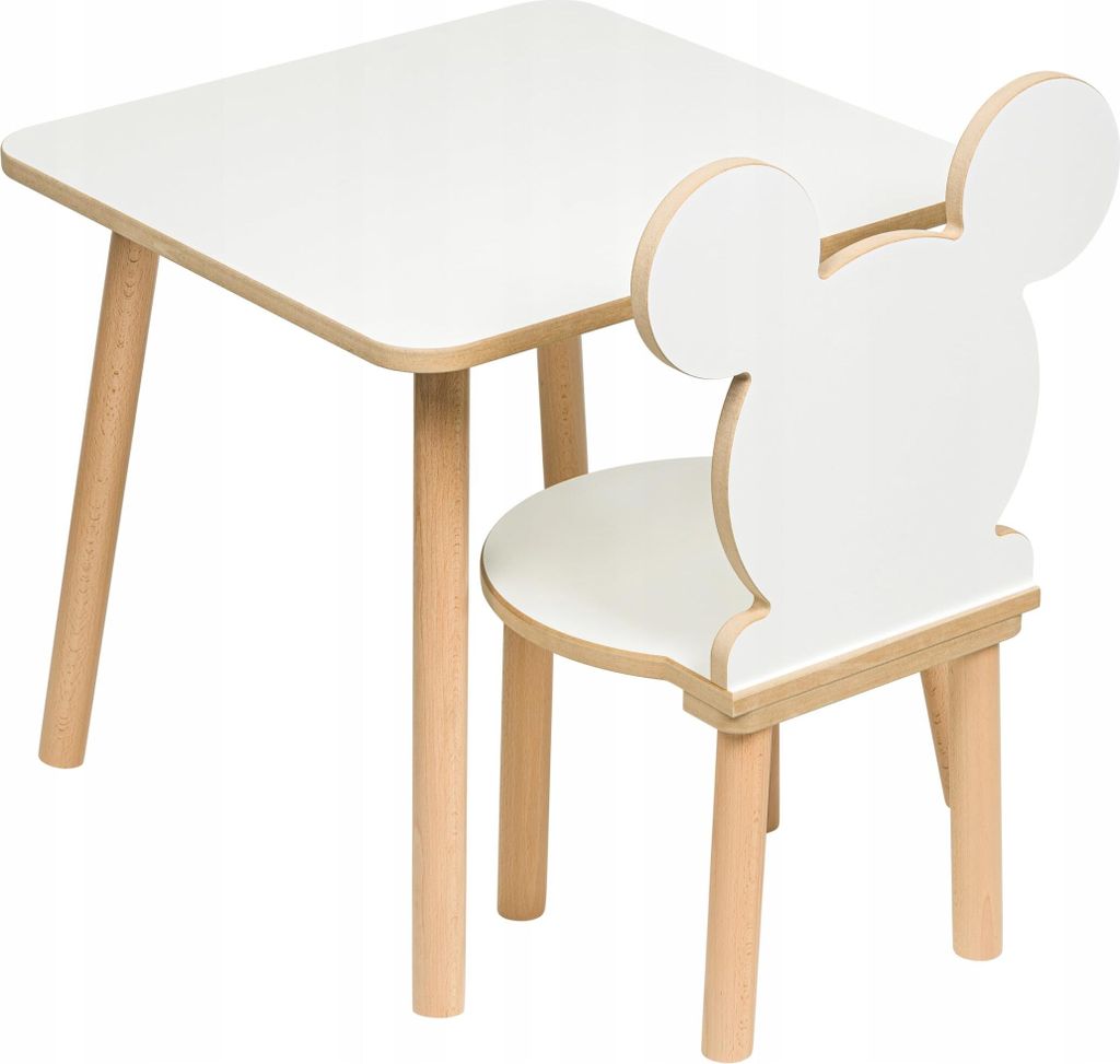 PlayPals Furniture Kindertisch & Stuhl Set 50 x 50 x 47 cm Holztisch mit Kinderstuhl | MDF & Holz kinderzimmer Tisch und stühle, Kinder Tisch und...