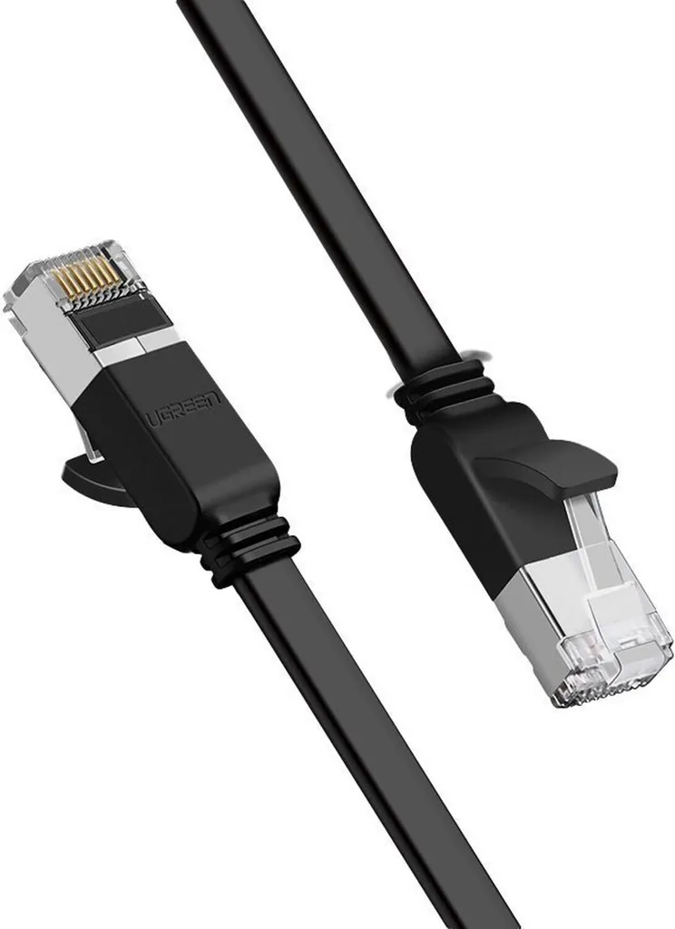 Ugreen Nw101 Cavo di rete piatto con spine di metallo, Ethernet Rj45, Cat.6, Utp, 3M (nero) - 5
