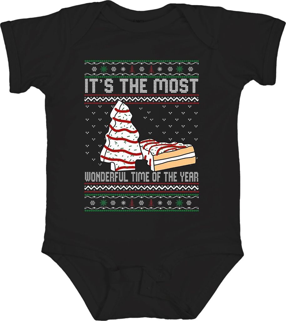 It's the Most Wonderful Christmas Cookie Tree Sprinkles Geschenk Unisex Baby Body, Schwarz, 6/12