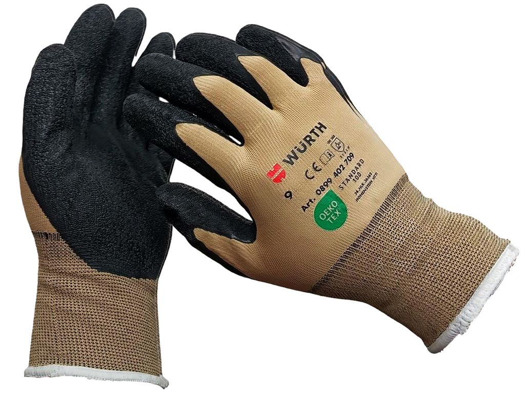 Würth Mechanikerhandschuhe ECOLINE Größe 9 – 6 Paar Produktbild 