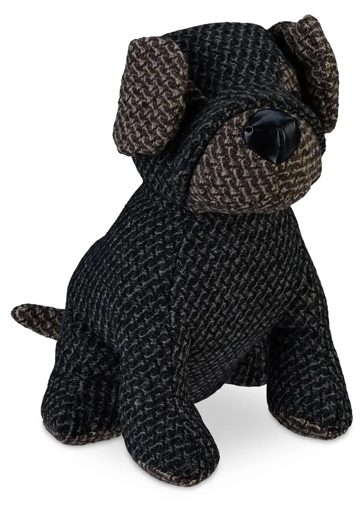 Cale-porte chien décoratif sur pied, butée de porte lestée 1,5 kg