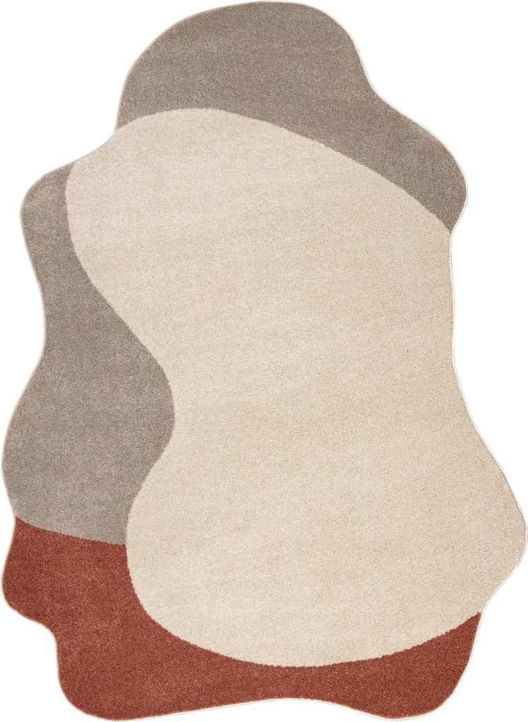 Teppich FUSION 5710 creme / Terrakotta Shape - Abstraktion, modern, abstrakt, irregulär beige 160x220 cm