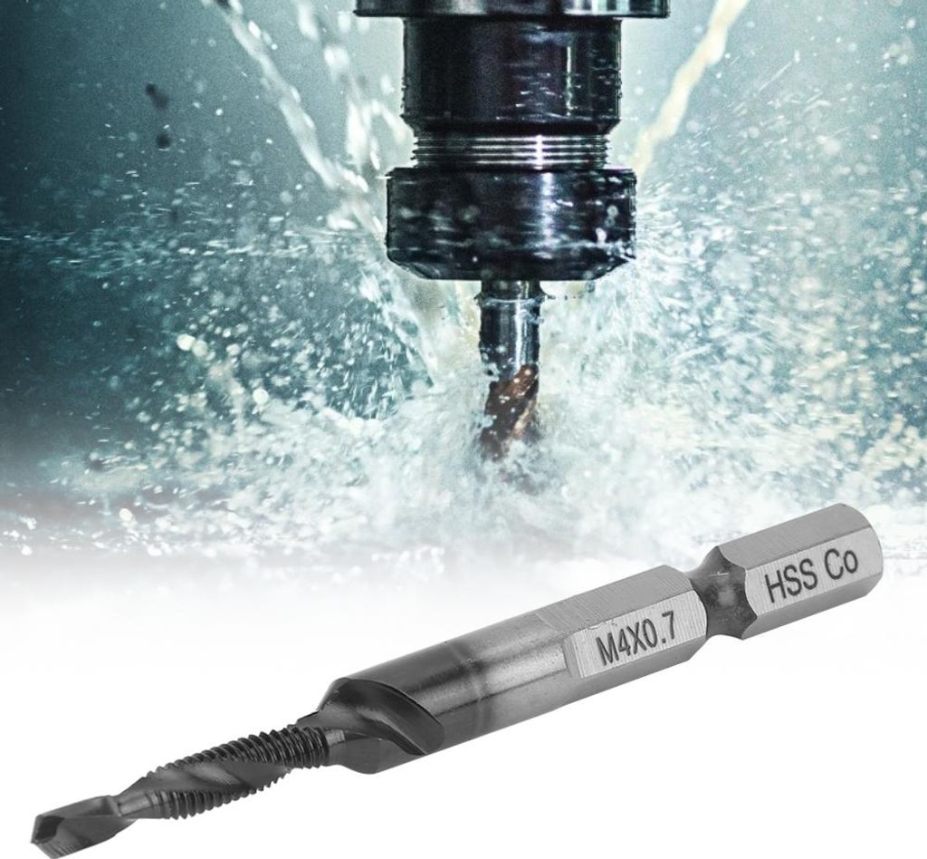 Multifunktionaler Gewindebohrer-Schraubendreher mit integriertem Bohrer-Set M4 x 0,7 (TIAIN)