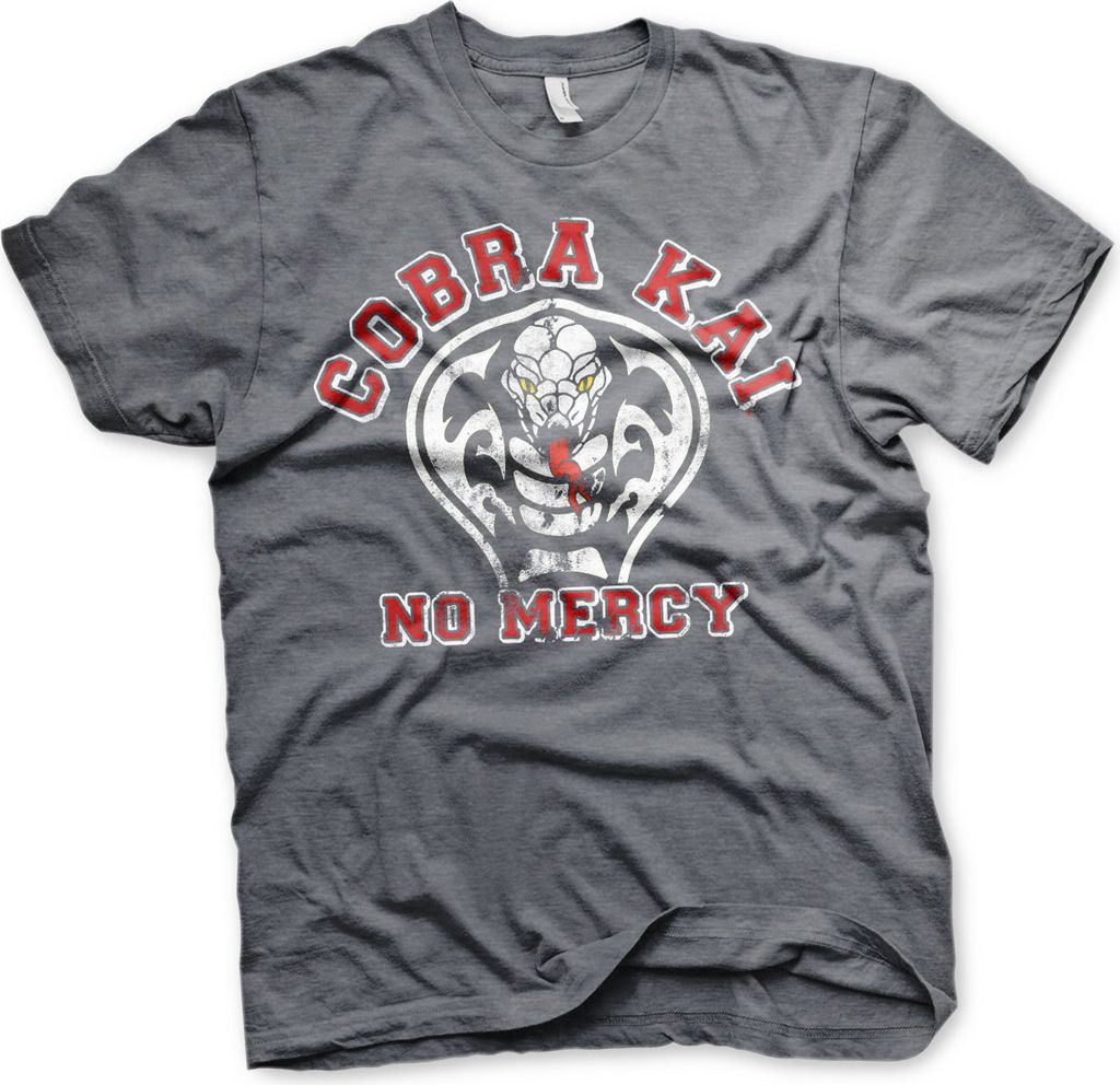 Cobra Kai - No Mercy T-Shirt - Large - Dark-Heather