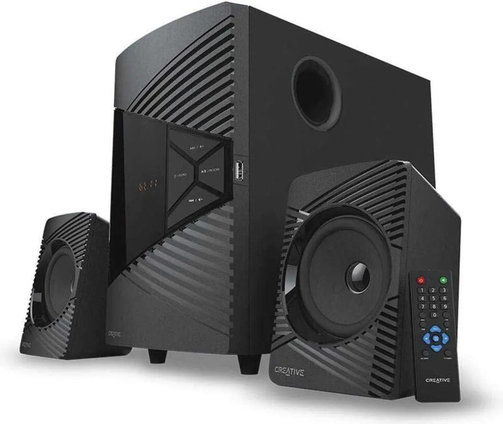 Système Audio 2.1 Bluetooth Creative SBS E2500 avec Caisson de Basse Bois