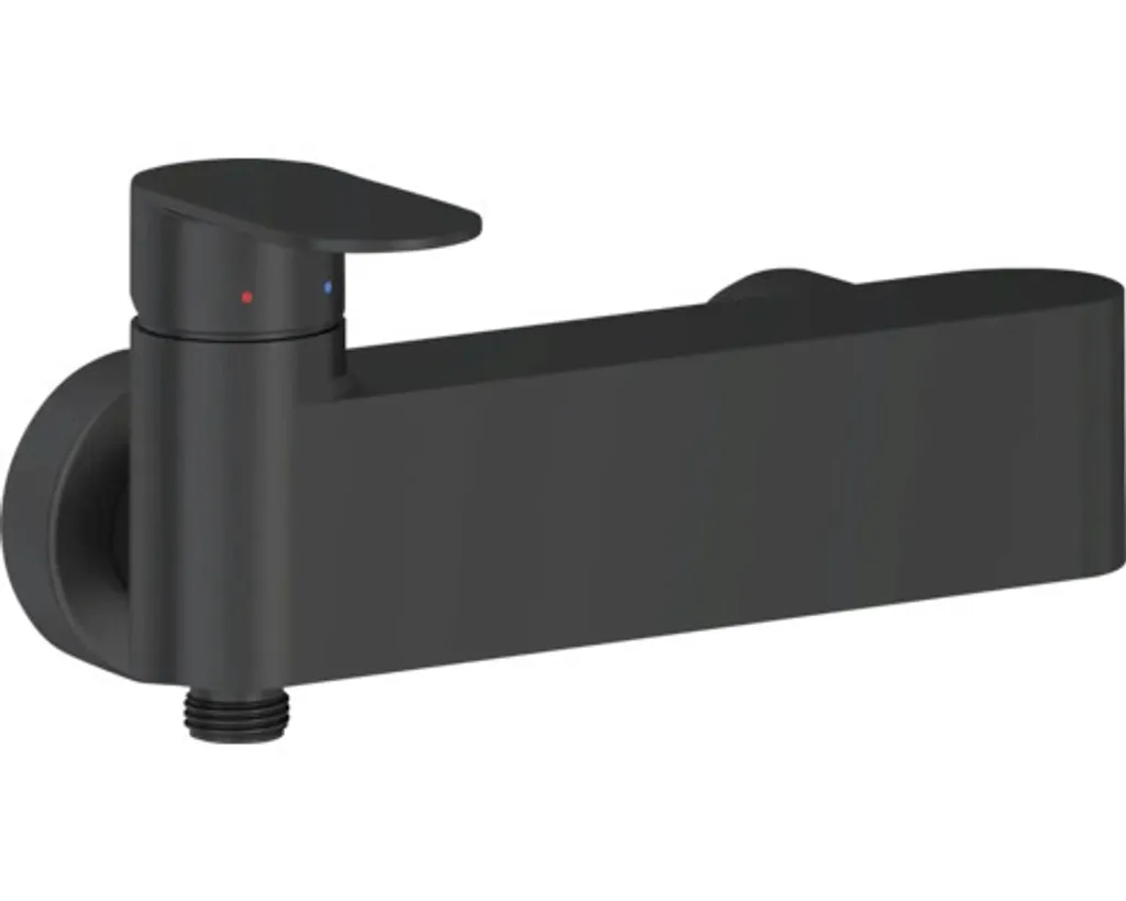 Mitigeur de douche mural noir mat Ravak Chrome II pour salle de bain