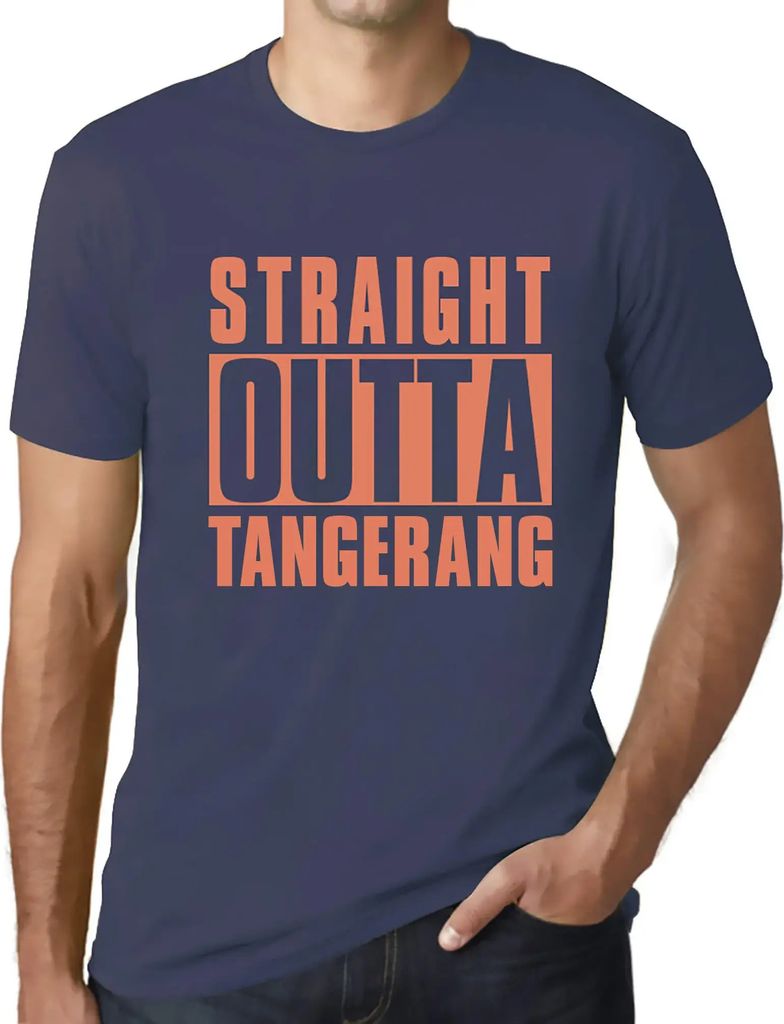 Herren Grafik T-Shirt Direkt aus Tangerang – Straight Outta Tangerang – Öko-Verantwortlich Vintage Jahrgang Kurzarm Lustige Druck Geburtstag G...