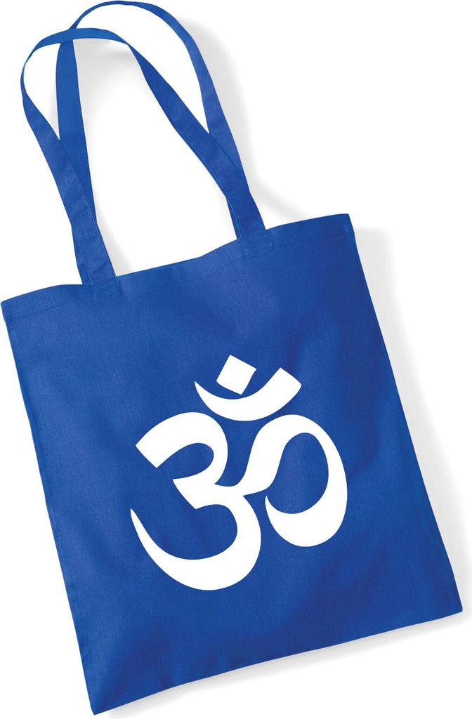 Huuraa Jutebeutel Om Symbol 10 Liter Bright Royal Baumwolle Tasche Geschenkidee