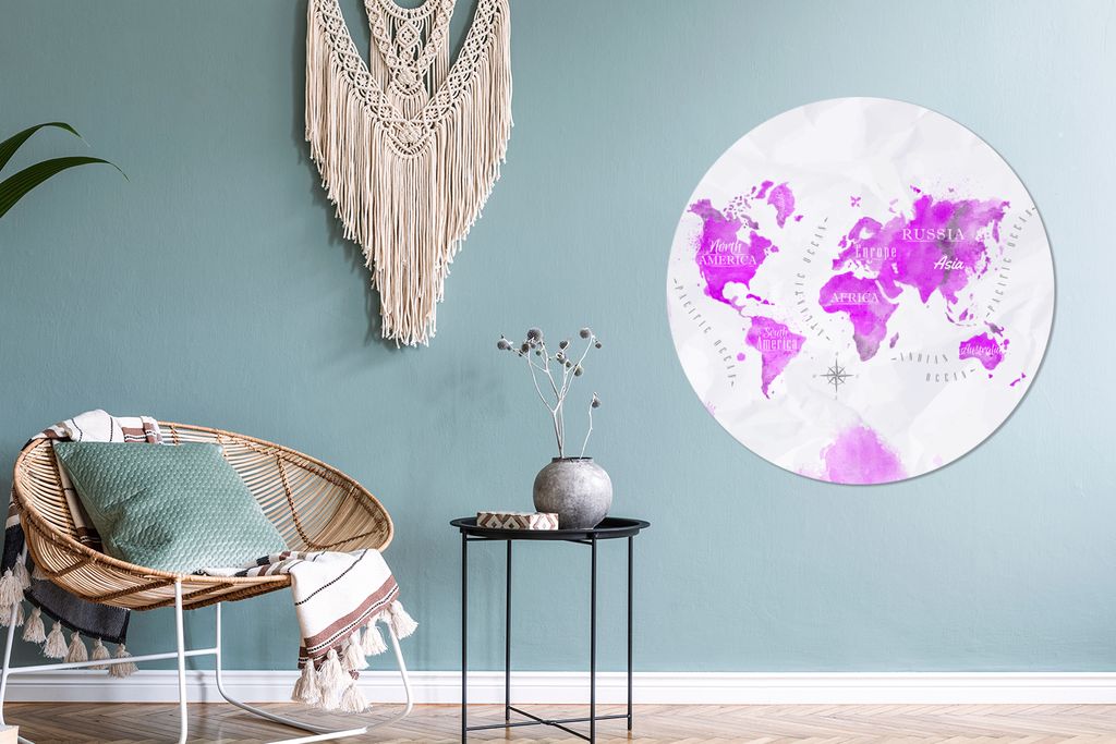 MuchoWow - Wand-Kreis - Wohnzimmer - Bild - Runde - Wanddeko - Dibond - Kunstdrucke