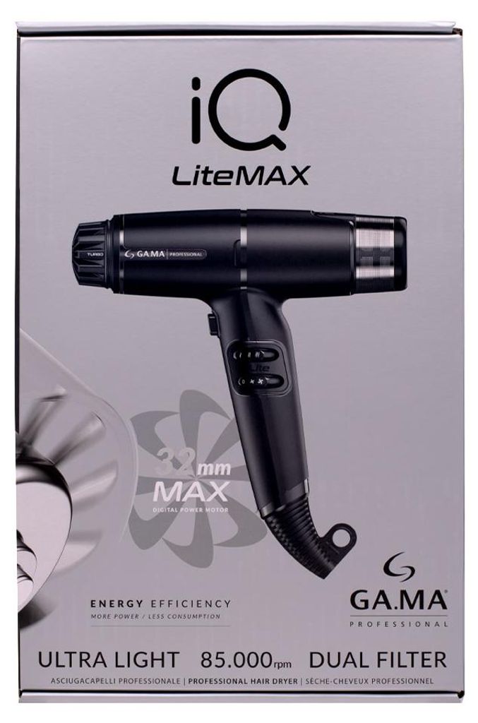 Ga.Ma Haardroger Ga.Ma iQ Lite Max, zwart, 1 stuks Productafbeelding  AI-gegenereerde afbeelding