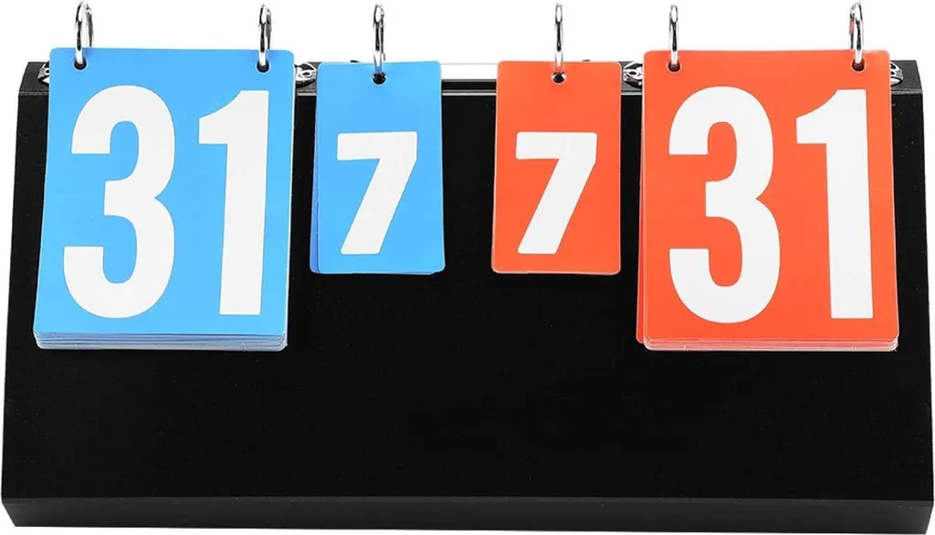 Fini les erreurs de score avec ce tableau manuel pliable à 4 chiffres
