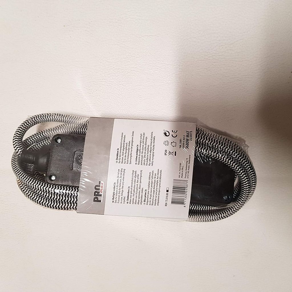 Steckdosenleiste 2,5 m mit Flachstecker ohne Schalter 2,5 m Produktbild 