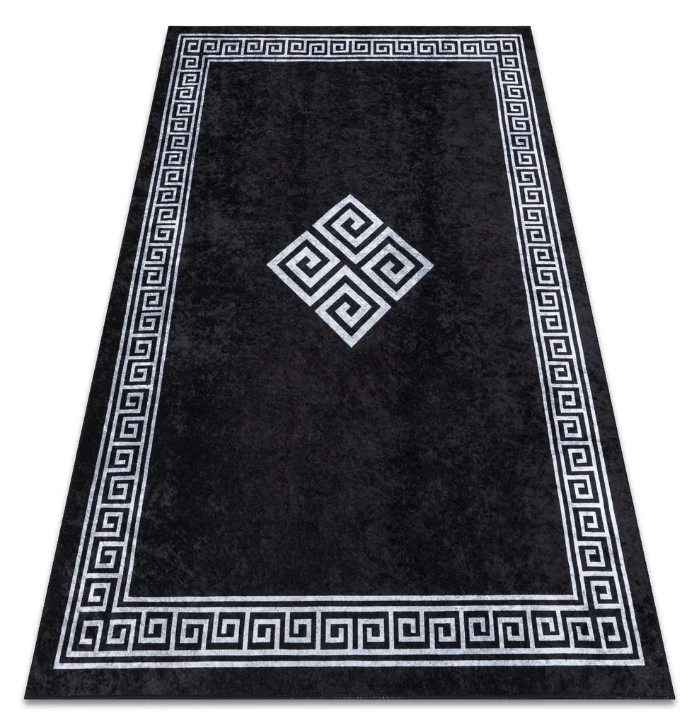 Tapis de salon lavable 160x220 cm antidérapant pour maison familiale