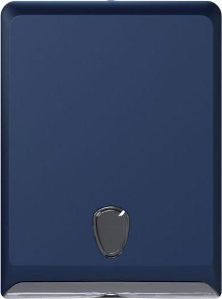 Faltpapierhandtuchspender aus recyceltem Kunststoff - für bis zu 600 Blätter, Farbe:Mediterranes-Blau