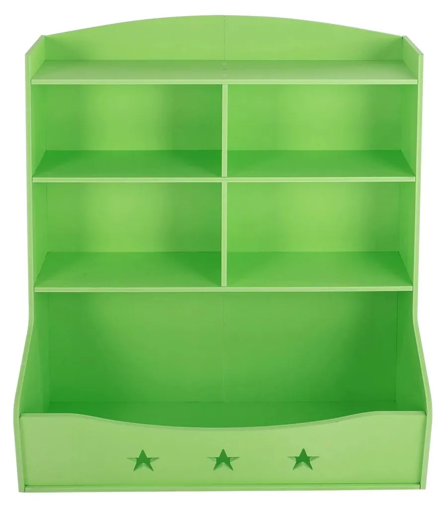 Organisateur de jouets pour chambre d'enfant étagère 3 étages Vert PVC