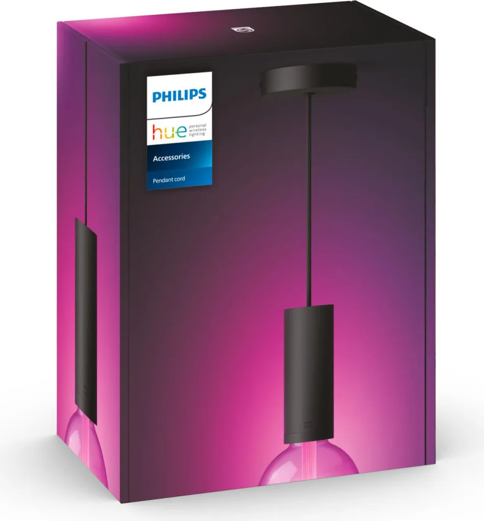 Suspension Luminaire Philips Cordon Noir Design Industriel E27 Signify