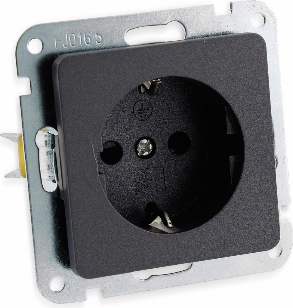 Presa da incasso MILOS, 230V/16A, antracite Immagine del prodotto 
