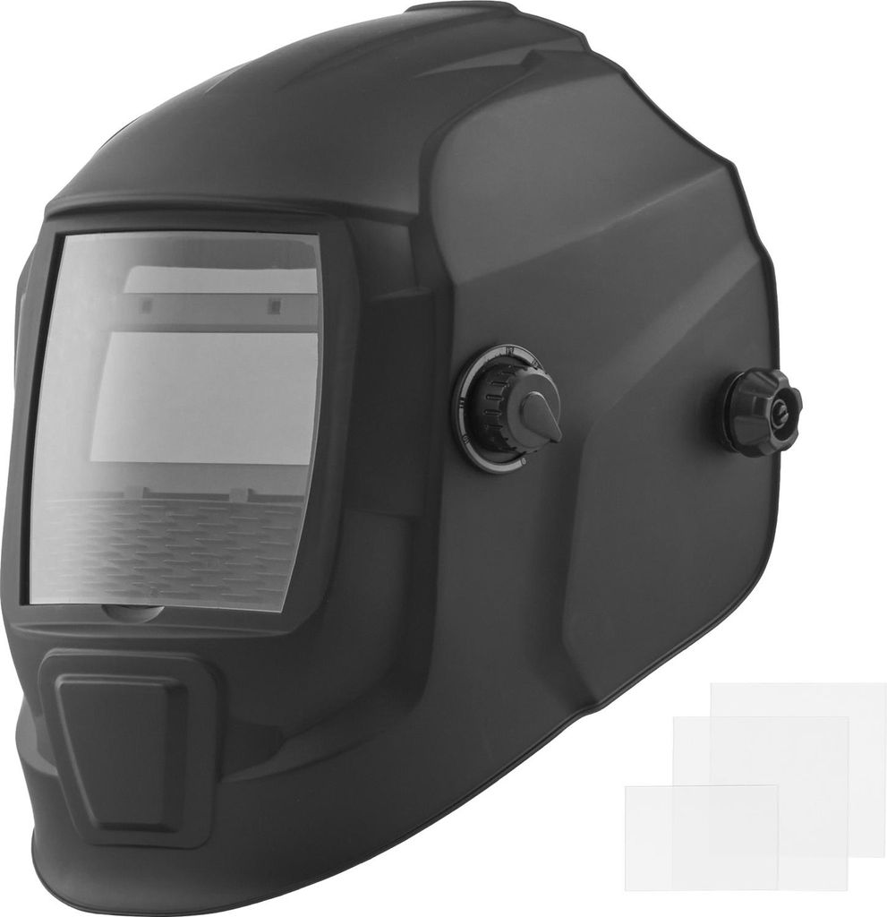 VEVOR Automatik Schweißhelm, 93x42,9 mm True Color, Solar Schweißermaske, 2 Lichtbogensensoren, Schwerißschirm DIN 4/9-13 für WIG MIG ARC Schwe...