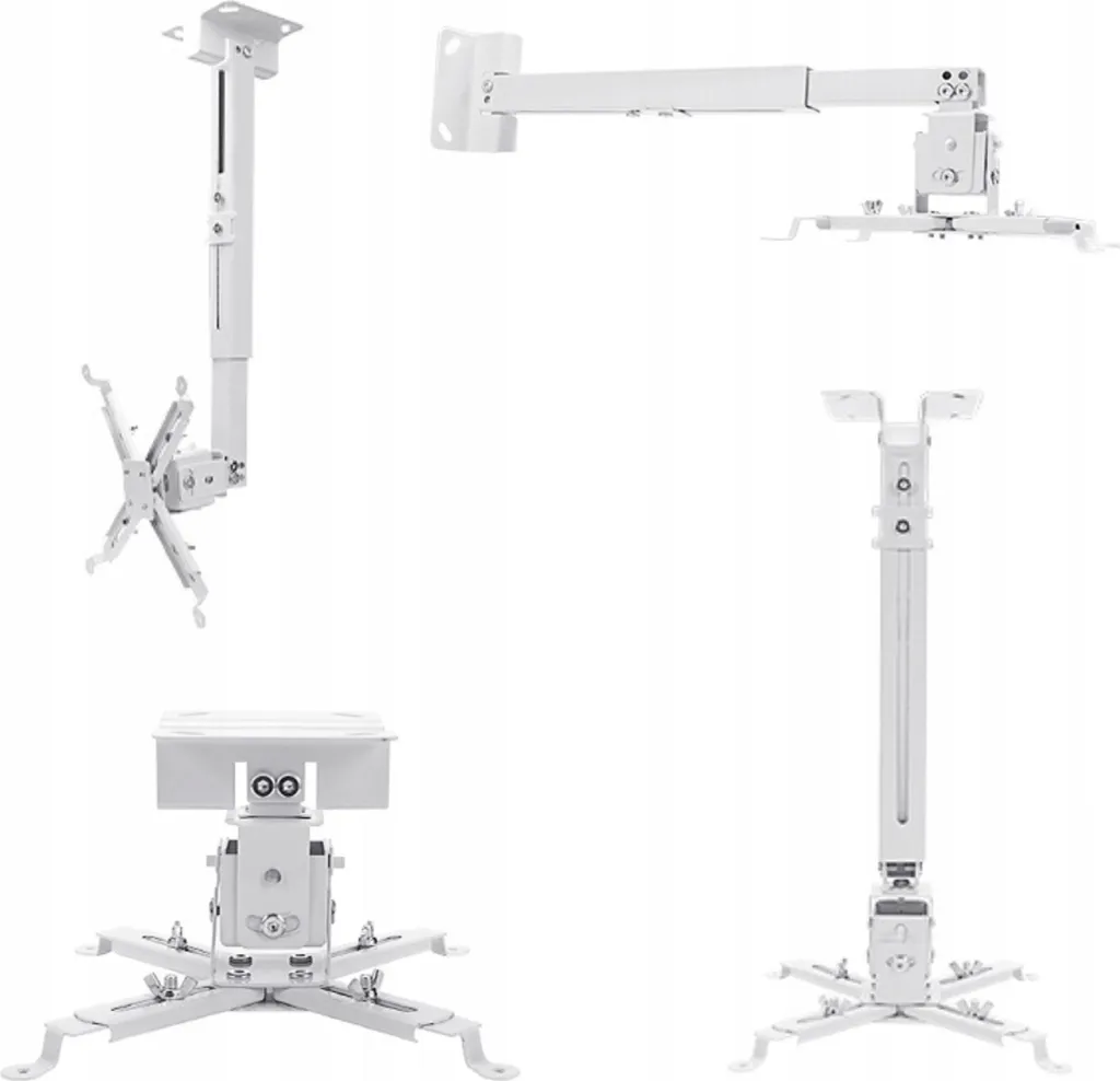 Support Projecteur Stable - Évitez les Vibrations - Fixation 25kg Blanc